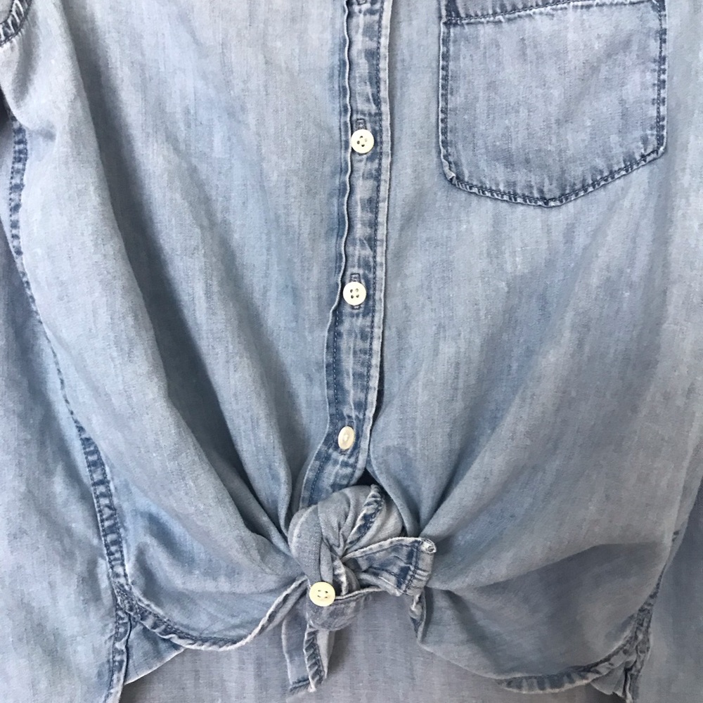 J. Crew Long Sleeve Chambray Button Down Shirt - Picture 7 of 8